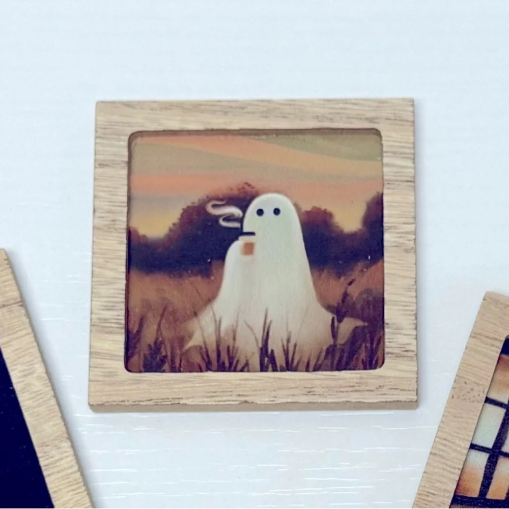 New magnets! Target Bullseye Playground Full Set of 3 Ghost Art Wooden Magnets